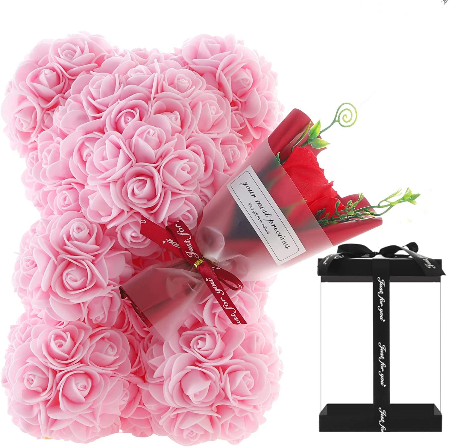 Rose Bear Preserved Fresh Flower Valentine'S Day Birthday Gift
