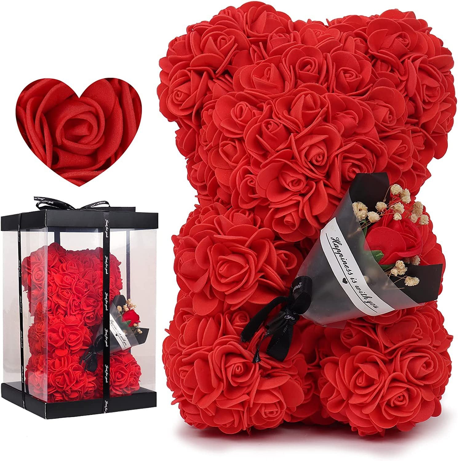 Rose Bear Preserved Fresh Flower Valentine'S Day Birthday Gift