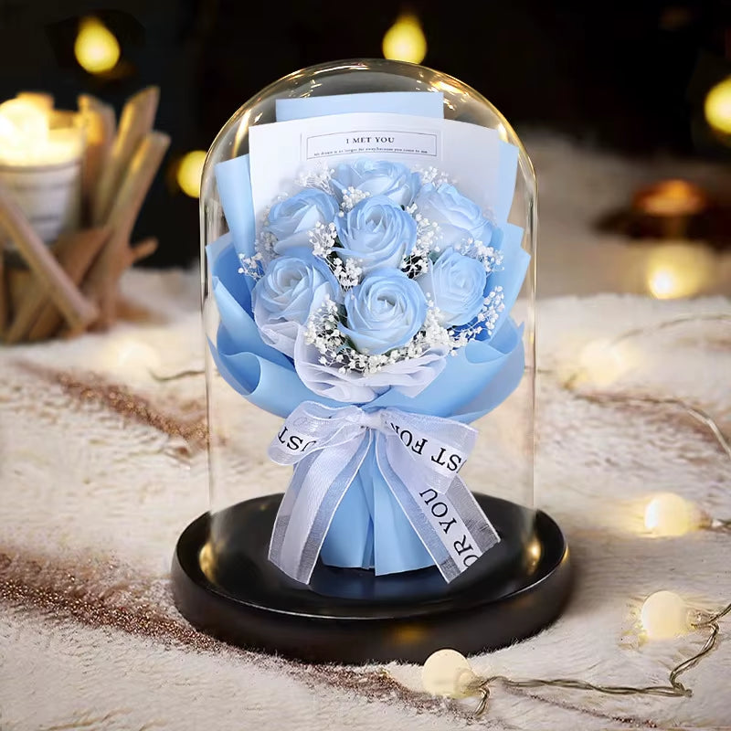 Forever Preserved Real Rose in Glass Dome Women Valentines Day Gifts Eternal Flower for Mother'S Day Anniversary Birthday
