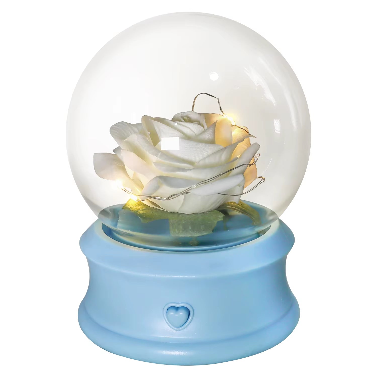 Gifts for Girls Artificial Silk Rose Dome with Music Led Lighted Music Box Eternal Rose Birthday Anniversary Valentine Gift