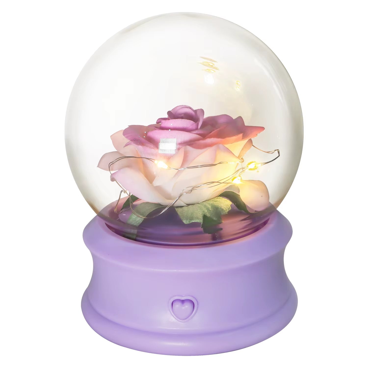 Gifts for Girls Artificial Silk Rose Dome with Music Led Lighted Music Box Eternal Rose Birthday Anniversary Valentine Gift