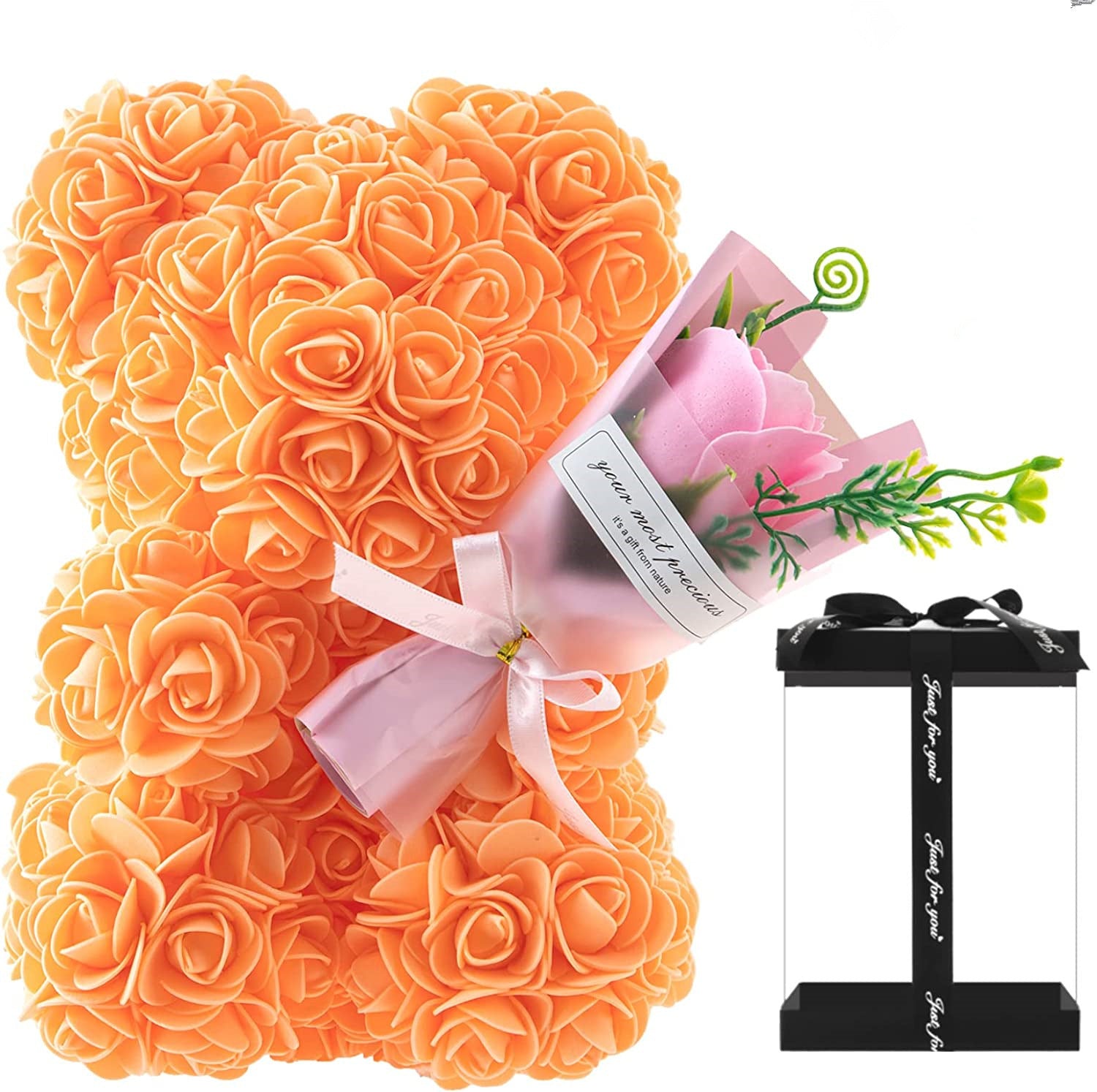Rose Bear Preserved Fresh Flower Valentine'S Day Birthday Gift