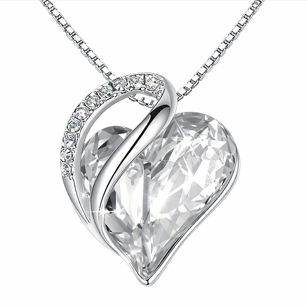 Ocean Heart Halsband – Hjärtformat Kristallsmycke