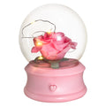 Gifts for Girls Artificial Silk Rose Dome with Music Led Lighted Music Box Eternal Rose Birthday Anniversary Valentine Gift