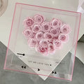 Acrylic Heart-Shaped Transparent Flower Box for Valentine's Day Rose Bouquet Packaging and Gift Presentation