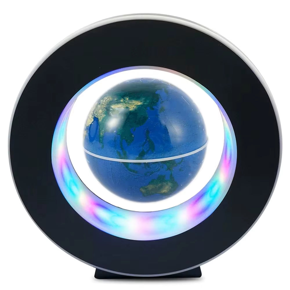 Floating Globe Levitating World Map Rotating Ornament LED Lamp for Bedside Light Novelty Floating Lamp Magnetic Levitation Globe